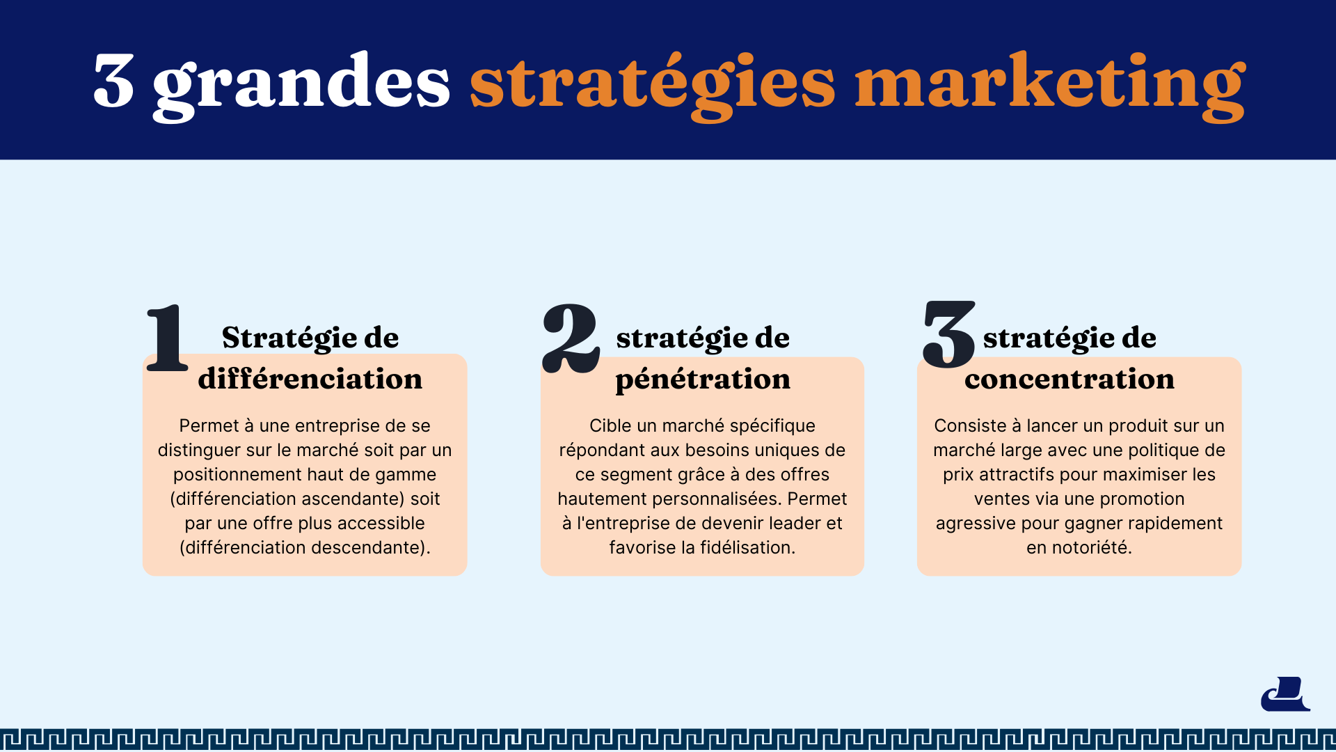 3 grandes stratégies marketing